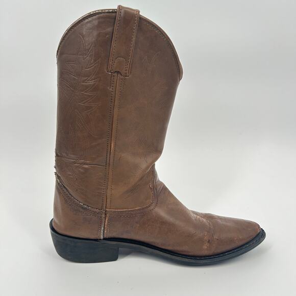 Justin Cowboy Boots Mens Size 13 EE Brown‎ Leather Mid Calf Western Made In USA